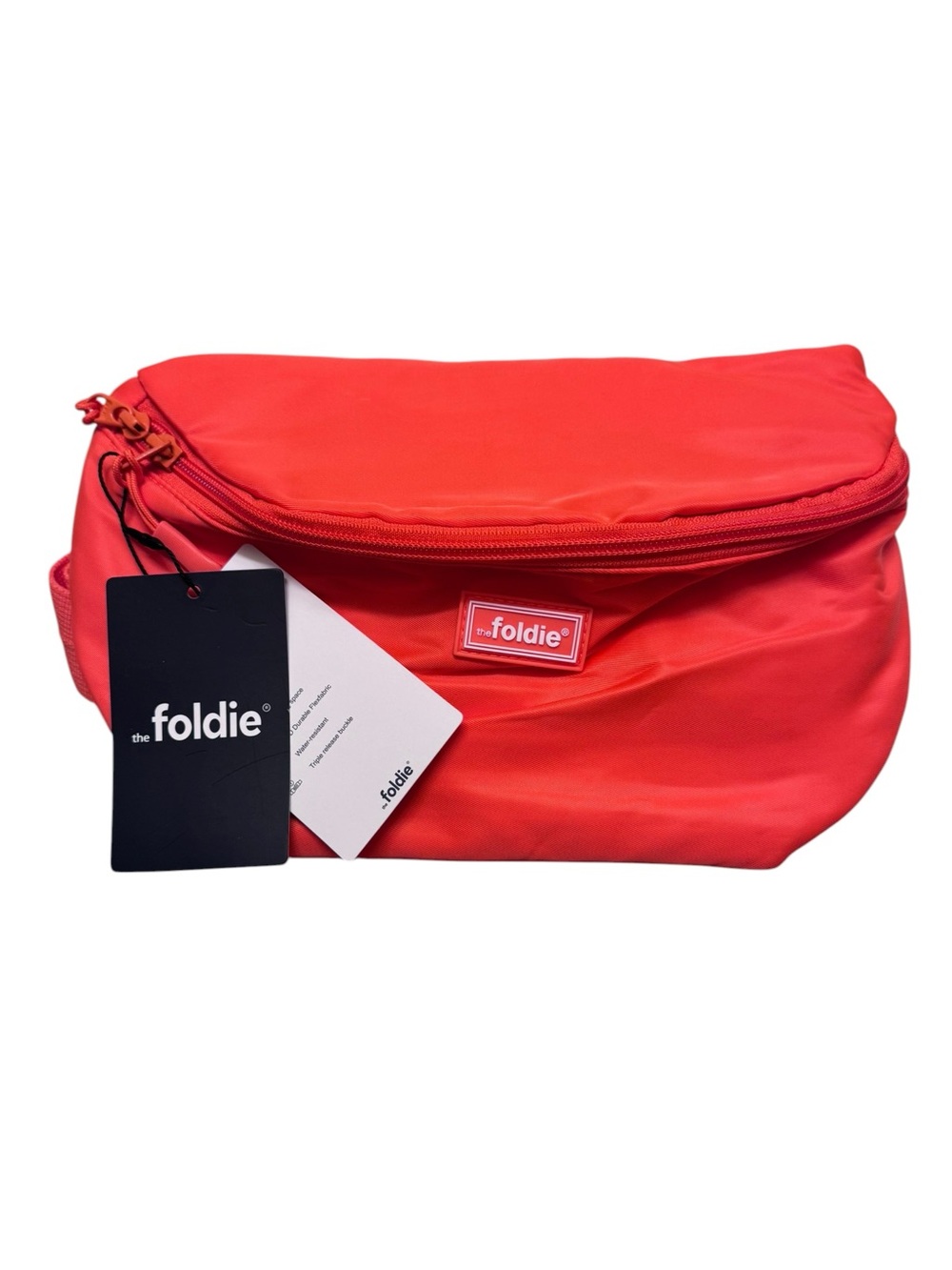 The Foldie Travel Crossbody / Fanny Waist Pack Bag with Secure Buckle in Orange